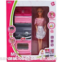 UPD My Mini Kitchen Play Set Battery Operated Stove Oven & Cabinet with 11 Doll B077JB8FQV